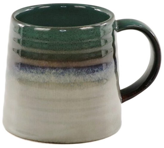 MPLCo - Ombres Mok - Mug à café - Set de 2 - Mug à thé - Tasse unique - Service à café moderne - Compatible lave-vaisselle & micro-ondes - 400 ml - Ø10 x 10 cm - Vert-gris