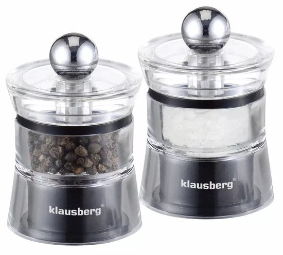 Klausberg - Salt and Pepper Mill Set - 6 cm - Ceramic Mechanism