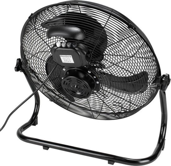 Klausberg 7517 - Bodenventilator 45 cm - Schwarz - 100W - 3 Geschwindigkeitsstufen