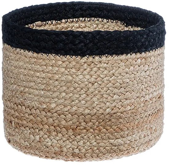 ATMOSPHERA 3er-Set Aufbewahrungskörbe aus Jute in Beige und Schwarz