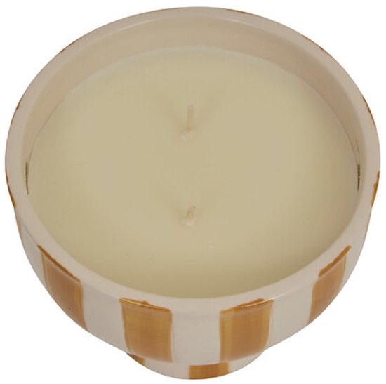 Bougie parfumée Chéri en pot - Bougie décorative de luxe à 1 mèche, 25h de combustion - Bougie parfumée florale et épicée pour l'ambiance du salon - Bougie décorative en pot, idée cadeau - Céramique - 310 g - Jaune