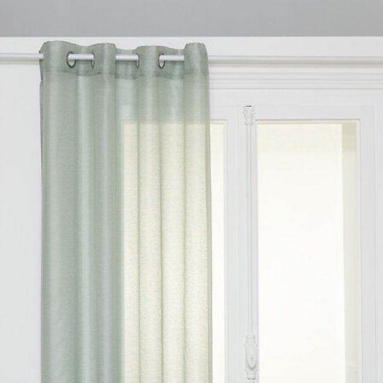 Moly vitrage gordijn celadon groen – lichtdoorlatend, 135 x 240 cm