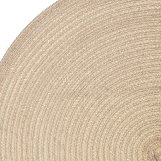 Secret de Gourmet round placemat - Set of 4 pieces - beige - braided plastic - Dia 38 cm - Placemats