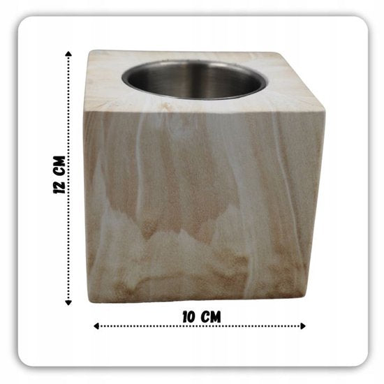 Hage - Table Fireplace - Bio Fireplace - Freestanding Bio-Ethanol Table Fireplace - Smokeless Bio Fireplace for Indoor & Outdoor - Modern Design - 10 x 10 x 12 cm - Beige Stone Look