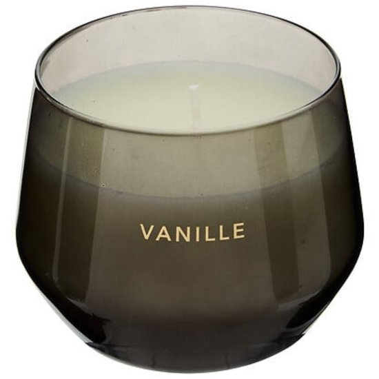 Atmosphera - Bougie parfumée vanille - 300 g dans un pot en verre noir - 40 heures de combustion