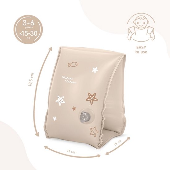 SIPO Zwembandjes voor Kinderen – 3-6 Jaar – 15-30 kg – Beige