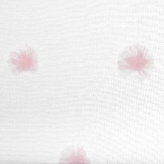 Atmosphera pompomgordijn roze – polyester, met oogjes, 140 x 240 cm – foto 2