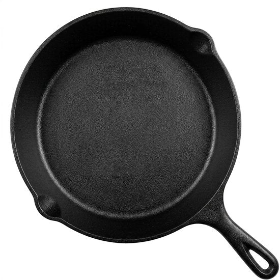 Hage - Poêle - Poêle en fonte - Poêle à frire - Sauteuse - Induction - Gaz - Électrique - Céramique - Universelle - Ø25,5 cm - Noir