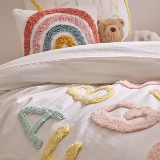 Atmosphera Kids Alfabet Dekbedovertrek set met 1 kussensloop 140 x 200 cm / 65 x 65 cm