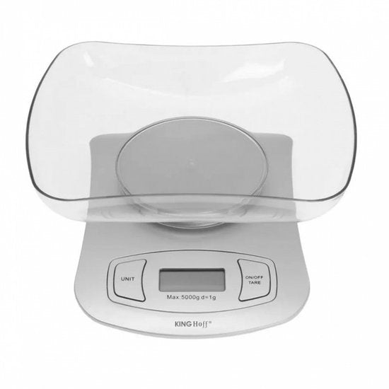 Série Kinghoff - Balance de cuisine numérique - 5 kg - Fonction tare - Piles incluses