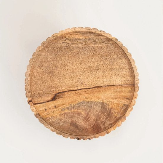 HOMLA - Présentoir - 25 x 12 cm - Bord irrégulier - Bois