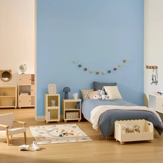 Coffre de rangement Atmosphera Kids Bouli - 60 x 36 x 30 cm - Beige