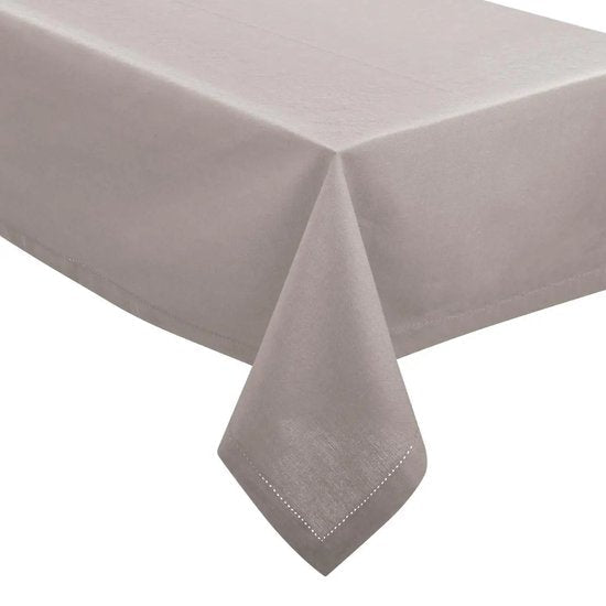 Atmosphera Tafelkleed - grijs - katoen - 240 x 140 cm - rechthoek - tafellaken