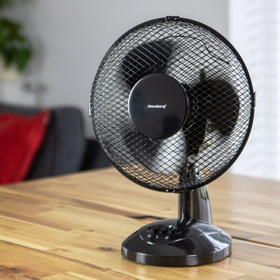 Klausberg 7473 tafelventilator zwart – 23 cm, 21 W, 3 snelheden – foto 5