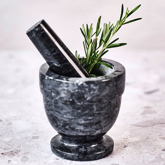 Cosy & Trendy Mortar and Pestle - Ø 10 cm - 21 cl - Marble - Herbs & Spices
