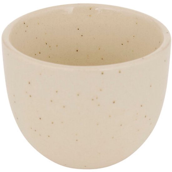 Espresso Cups - Espresso Glasses - Small Coffee Cups - Set of 6 - Ceramic Coffee Cups - Earthenware - Dishwasher & Microwave Safe - 100 ml - Cream