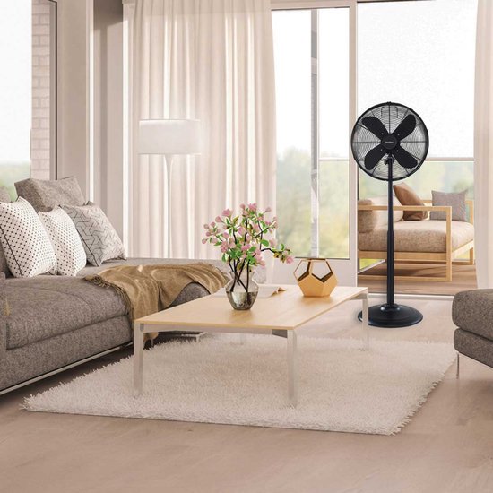 Klausberg 7860 staande ventilator op statief – zwart, 40 cm, 3 standen – foto 4