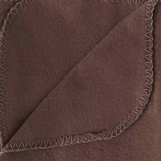Microvezel plaid set van 2, zachte fleece deken 125 x 150 cm, bruin