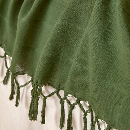 Atmosphera Cotton Throw - Blanket - 160 x 220 cm - Khaki