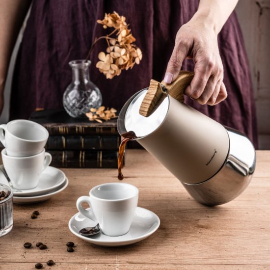 Klausberg Steel Espresso Maker - 450 ml Induction Suitable - KB-7996 - Percolator - Coffee Maker - Espresso Maker