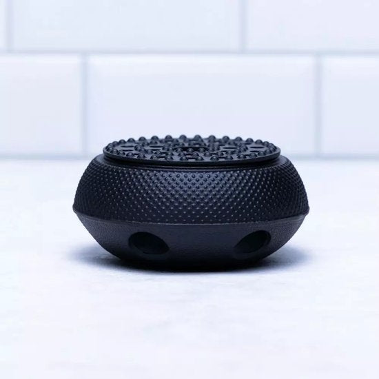Kinghoff theepot warmer van gietijzer – voor theelicht, Ø 14,5 x 7 cm, zwart – foto 2