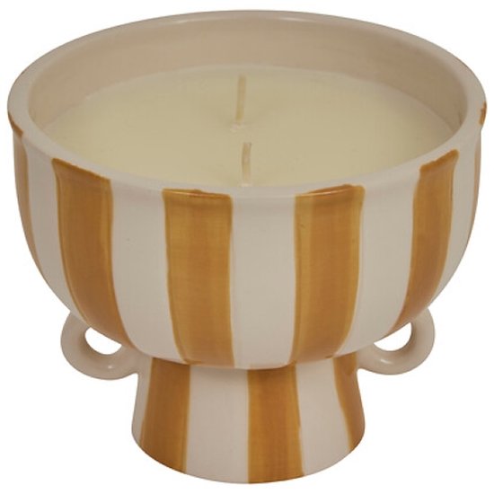 Bougie parfumée Chéri en pot - Bougie décorative de luxe à 1 mèche, 25h de combustion - Bougie parfumée florale et épicée pour l'ambiance du salon - Bougie décorative en pot, idée cadeau - Céramique - 310 g - Jaune