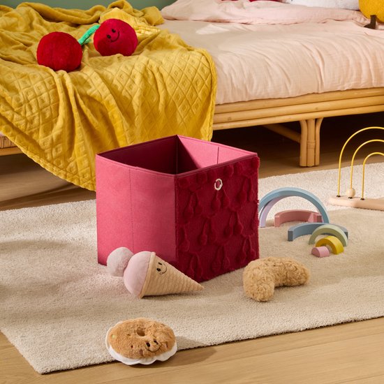 Atmosphera Kids Cerise Aufbewahrungsbox - 30 x 30 x 30 cm - Faltbar - Rot