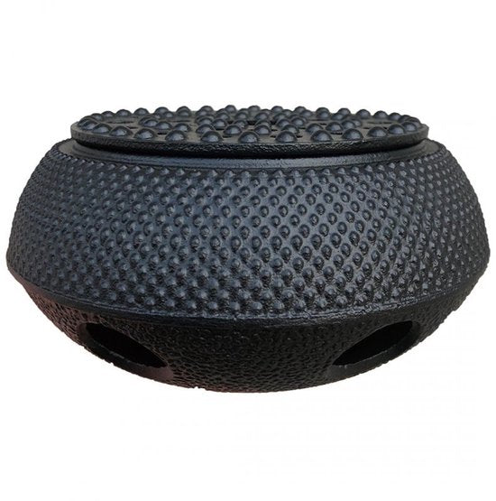 Kinghoff theepot warmer van gietijzer – voor theelicht, Ø 14,5 x 7 cm, zwart