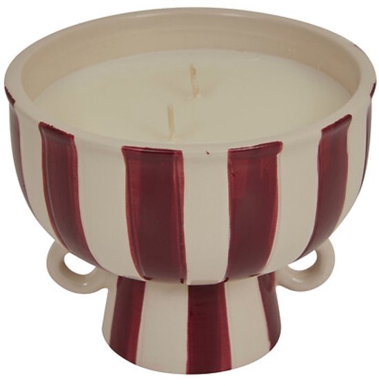 Chéri Geurkaars Pot - Scented Candle - Luxe Decoratie Kaars - 25u Brandtijd - Bloemige & Kruidige Geurkaars - voor Woonkamer Sfeerkaars - Decoratieve Kaars in Pot Gift Idea - Keramische - 310 g - Rood