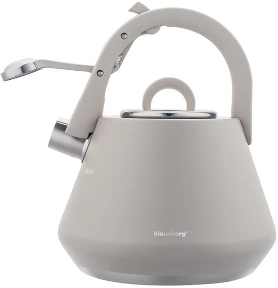Klausberg 7949 - Whistling kettle - 2.5 liters - Stainless steel - Grey