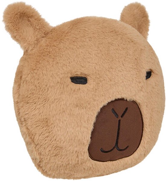 Atmosphera Kids sierkussen capybara - Ø30 x H11 cm - bruin