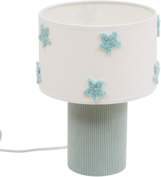 Atmosphera Kids Zee Bouclé Tischlampe - 19 x 19 x 28 cm - Blaugrün