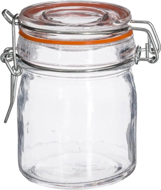 Secret de Gourmet Inmaakpot / voorraadpot - 8x stuks - 150 ml - glas met beugelsluiting - weckpot