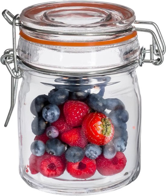 Secret de Gourmet Preserving Jar / Storage Jar - 8 pieces - 150 ml - glass with clip-top lid - mason jar
