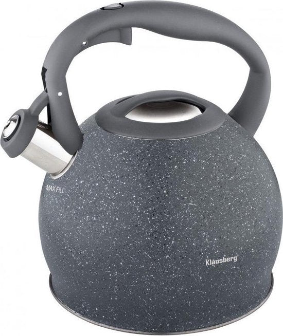 Bouilloire sifflante Klausberg KB-7267 - 3L - inox - toutes sources de chaleur