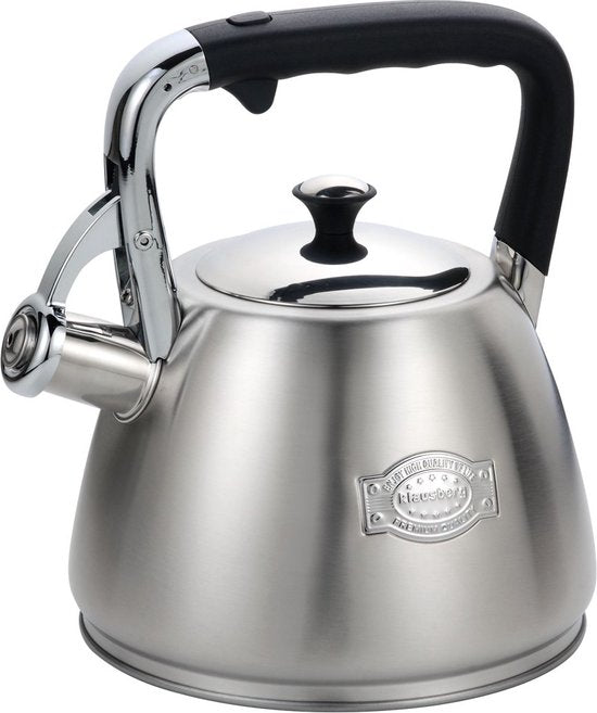 Klausberg KB-7612 - bouilloire sifflante - 3 litres - inox - tous feux dont induction - Argenté
