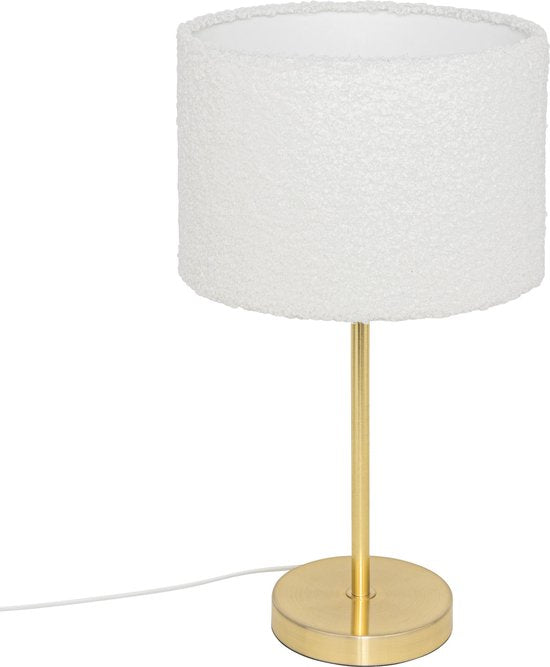 Lampe à poser Atmosphera Tina - 28 x 28 x 49 cm - Blanc / Or