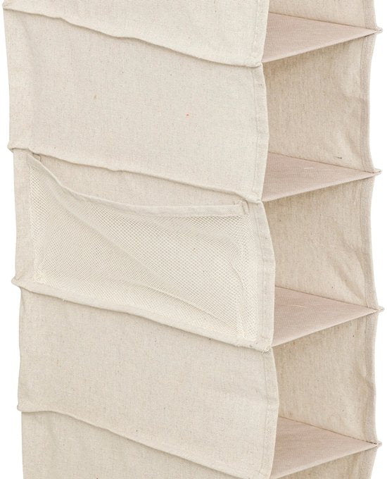 Kledingkast hang organizer 10-vaks Five® - Dressy + - Beige