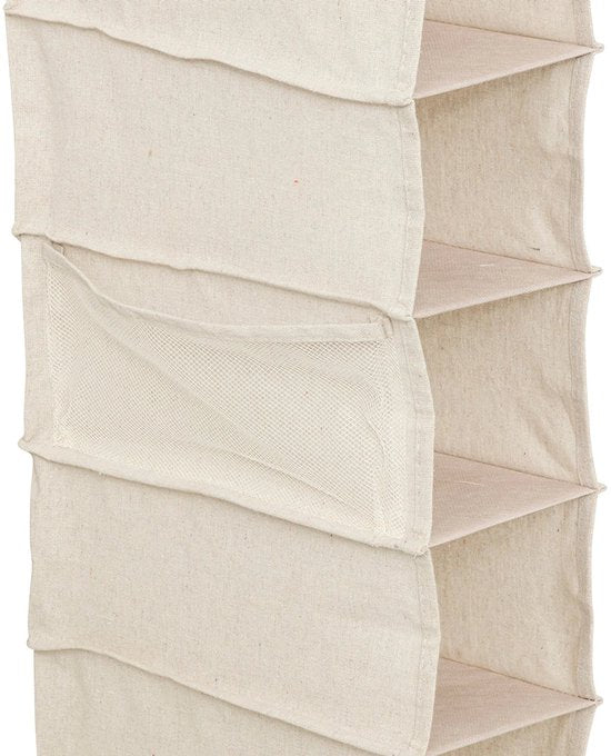 Kledingkast hang organizer 10-vaks Five® - Dressy + - Beige