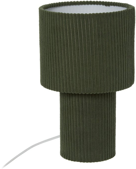 Atmosphera Jolina Cord-Tischleuchte - Ø17xH28 cm - Grün