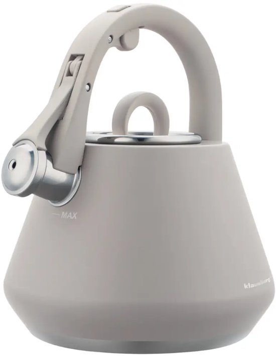 Klausberg 7949 - Whistling kettle - 2.5 liters - Stainless steel - Grey
