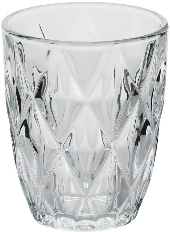 Set van 6 glazen bekers LEA, transparant, 8,1 cm