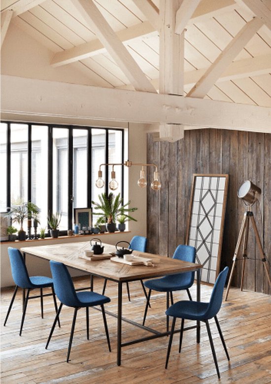 KELI Lam pe suspendue en métal 4 têtes - E27 - 40 W - ˜69 cm - Or