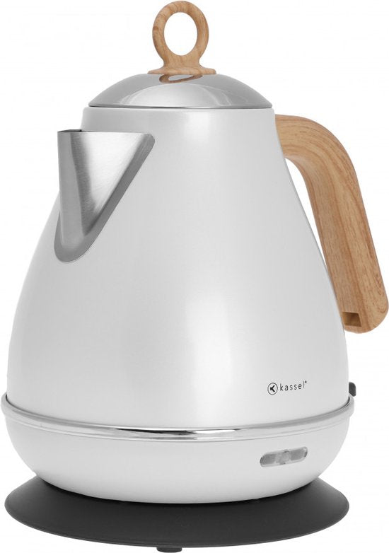 Kassel 93233 retro waterkoker 1,7 liter – RVS, pearl, met thermometer