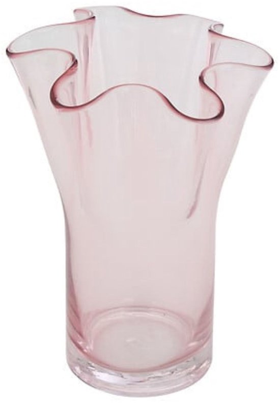 Atmosphera - Glazen Vaas Rozenbloem - 23,5 cm Mondgeblazen - Waterdicht