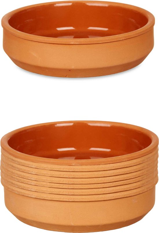 La Dehesa - Tapas / Crème-brûlée-Förmchen - 8 Stück - Terrakotta / Braun - 16 x 4 cm - Servierschalen - Häppchen - Lebensmittel