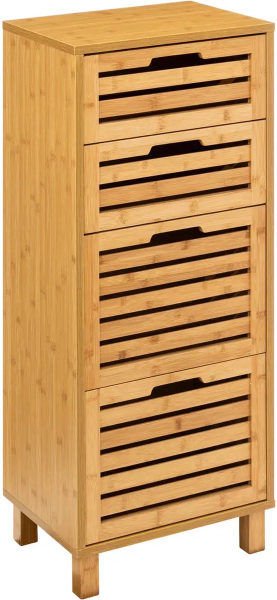 5Five® Bamboo Cabinet with 4 Drawers - Natural - 30x40x97.5 cm