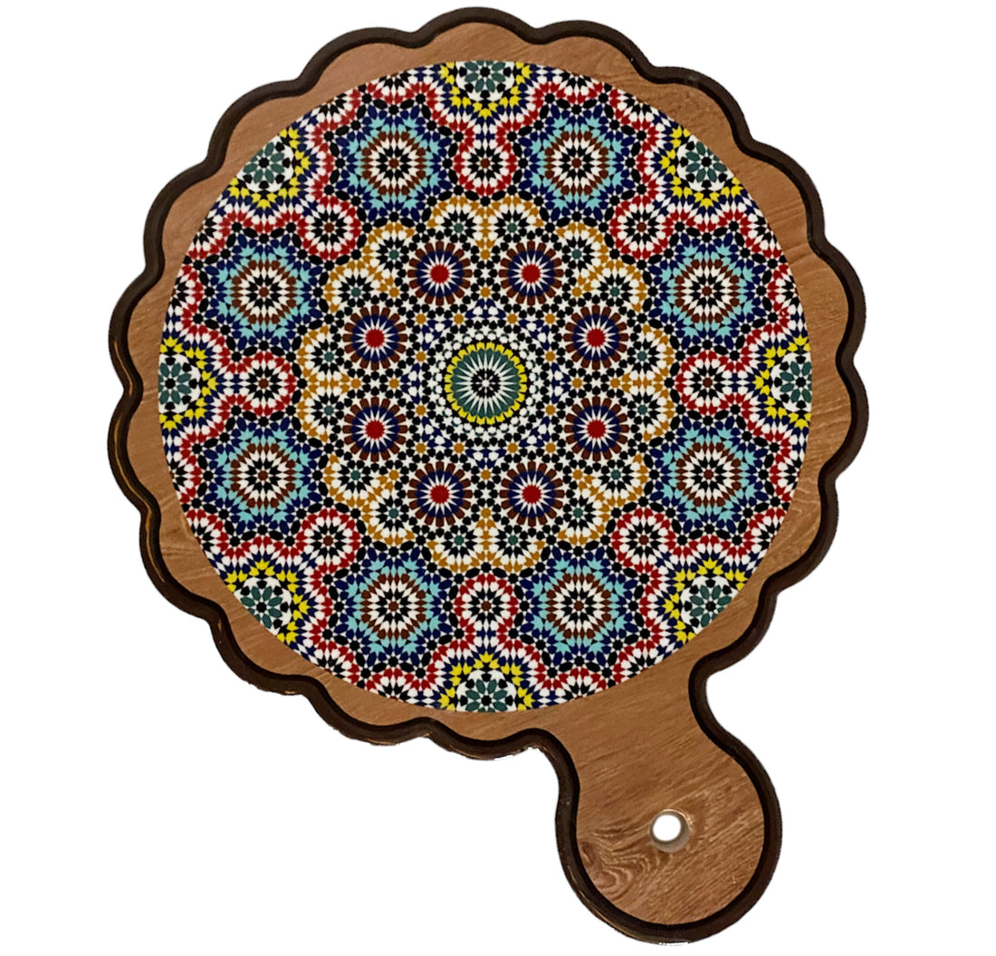 Colorful ceramic mosaic coaster