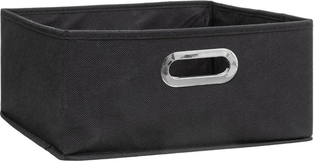5Five Opbergmand / kastmand - donkergrijs - linnen - 14 liter - 31 x 31 x 15 cm - Opbergbox - Vakkenkast manden