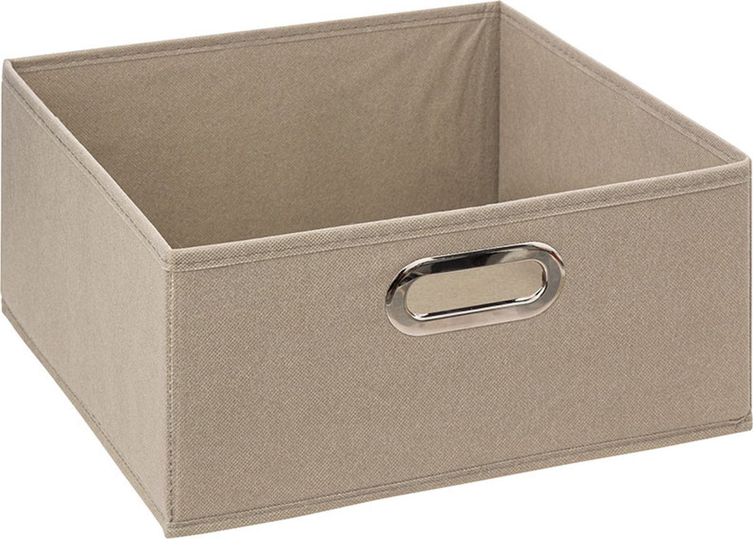 5Five opvouwbare opbergmand linnenbeige – 31 x 31 x 15 cm (M)